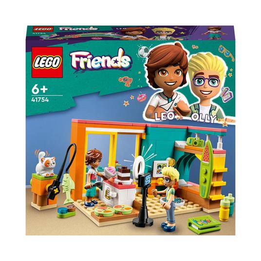 LEGO Friends 41754 La Cameretta di Leo, Set Camera da Letto a Tema Cucina e  Video Making, Giochi per Bambini 6+ da Collezione - LEGO - LEGO Friends -  Edifici e architettura - Giocattoli | IBS