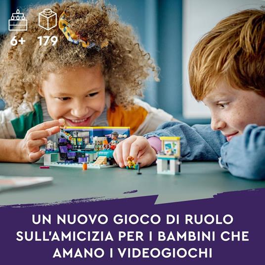 LEGO Friends 41755 La Cameretta di Nova Camera da Letto a Tema Videogiochi Giochi per Bambini 6+ con Zac e Cane da Collezione - 2