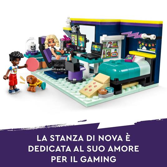 LEGO Friends 41755 La Cameretta di Nova Camera da Letto a Tema Videogiochi  Giochi per Bambini 6+ con Zac e Cane da Collezione - LEGO - LEGO Friends -  Edifici e architettura - Giocattoli