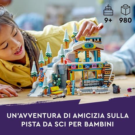 LEGO Friends 41756 Pista da Sci e Baita, Set Sport Invernali con Mini Bamboline, Giochi Bambine e Bambini, Regalo di Natale - 2