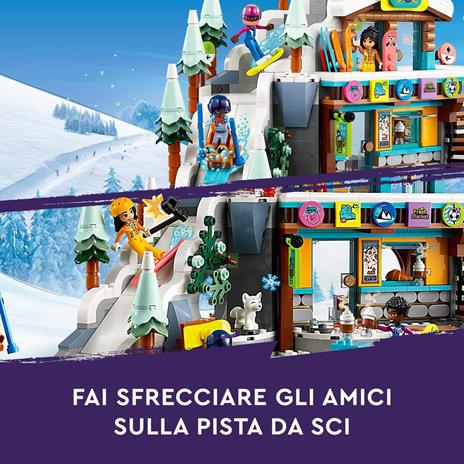 LEGO Friends 41756 Pista da Sci e Baita, Set Sport Invernali con Mini Bamboline, Giochi Bambine e Bambini, Regalo di Natale - 3