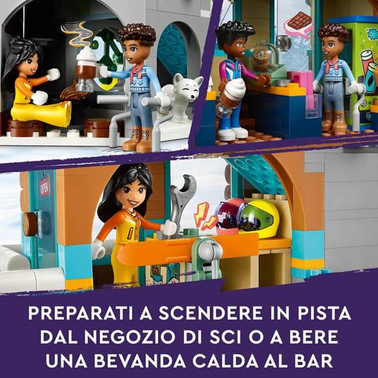 LEGO Friends 41756 Pista da Sci e Baita, Set Sport Invernali con Mini Bamboline, Giochi Bambine e Bambini, Regalo di Natale - 4