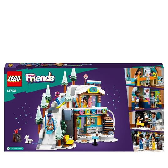 LEGO Friends 41756 Pista da Sci e Baita, Set Sport Invernali con Mini Bamboline, Giochi Bambine e Bambini, Regalo di Natale - 9