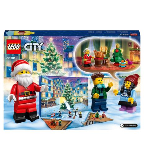 LEGO City 60381 Calendario dell'Avvento 2023 con 24 Regali, Babbo Natale e Tappeto da Gioco, Regalo Natalizio per Bambini - 8