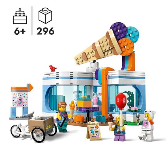 LEGO City 60363 Gelateria Giochi per Bambini 6+ anni con Carretto dei  Gelati Giocattolo e 3 Minifigure Idea Regalo Set 2023 - LEGO - My City -  Mestieri - Giocattoli