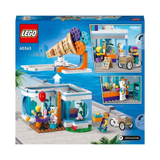 LEGO City 60363 Gelateria Giochi per Bambini 6+ anni con Carretto dei  Gelati Giocattolo e 3 Minifigure Idea Regalo Set 2023 - LEGO - My City -  Mestieri - Giocattoli