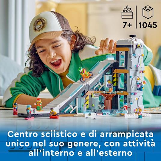 LEGO City 60366 Centro Sci e Arrampicata, Modular Building Set a 3 Livelli con Pista e 8 Minifigure, Regalo per Bambini 7+ - 2