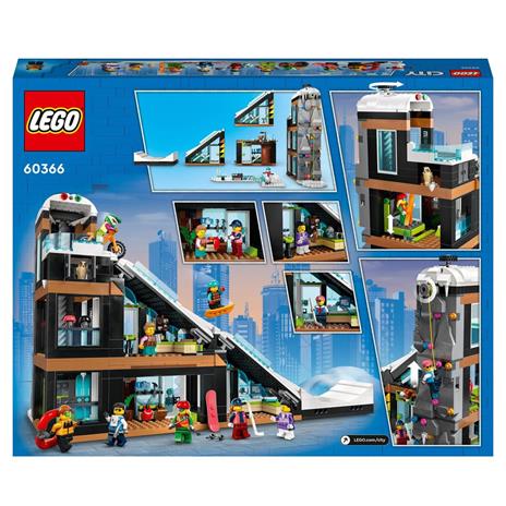 LEGO City 60366 Centro Sci e Arrampicata, Modular Building Set a 3 Livelli con Pista e 8 Minifigure, Regalo per Bambini 7+ - 9