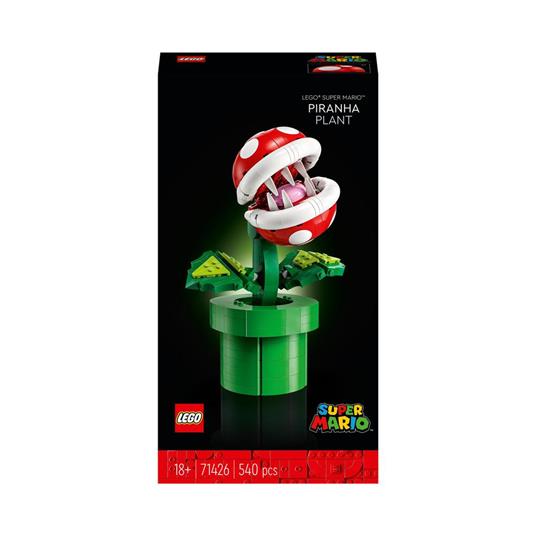 LEGO Super Mario 71426 Pianta Piranha, Personaggio Snodabile con Tubo e 2 Monete, Kit Modellismo per Adulti, Idea Regalo