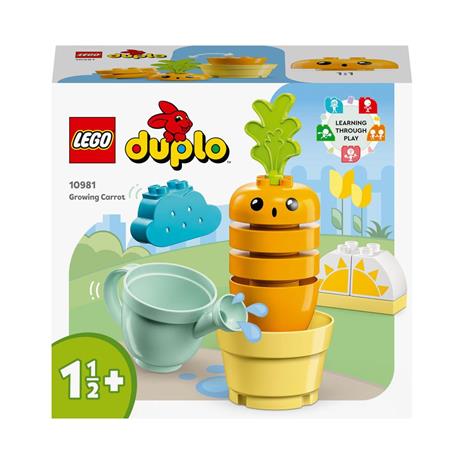 LEGO DUPLO My First 10981 Una Carota che Cresce, Gioco Impilabile, Giochi Educativi per Bambini da 1,5 a 3 Anni