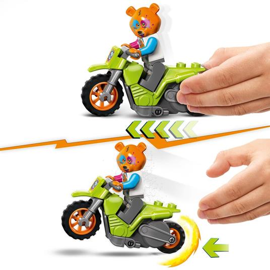 LEGO City Stuntz 60356 Stunt Bike Orso Moto Giocattolo Carica e Vai per Salti e Acrobazie Giochi per Bambini 5+ Idee Regalo - 4