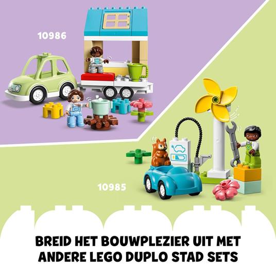 LEGO DUPLO Town 10990 Cantiere Edile con Bulldozer, Betoniera e Gru Giocattolo, Giocattoli per Bambini con Mattoncini Grandi - 10