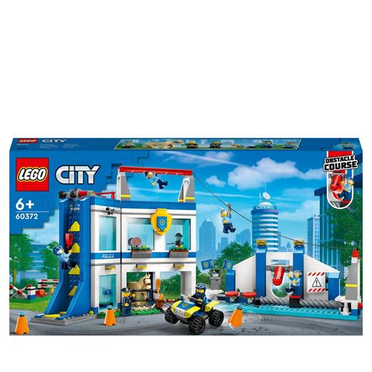 LEGO City 60372 Accademia di Addestramento della Polizia con Macchina, Cavallo Giocattolo e 6 Minifigure, Giochi per Bambini