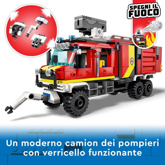 LEGO City Fire 60374 Autopompa dei Vigili del Fuoco, Unità di Comando  Pompieri, Camion Giocattolo e Droni, Giochi per Bambini - LEGO - City Fire  - Mestieri - Giocattoli