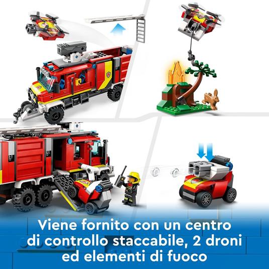 LEGO City Fire Caserma dei Pompieri e Autopompa con Camion 60375