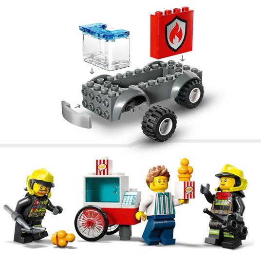 LEGO City Fire 60375 Caserma dei Pompieri e Autopompa Camion Giocattolo dei Vigili del Fuoco Giochi per Bambini Idee Regalo - 5