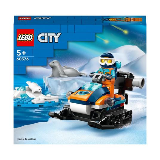 LEGO City 60376 Gatto delle Nevi Artico, Gioco per Bambini 5+ Anni, Costruzioni con Veicolo, Foche e Minifigure, Idea Regalo