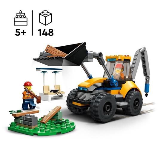 LEGO City 60385 Scavatrice per Costruzioni, Escavatore Giocattolo con Minifigure, Giochi per Bambini e Bambine, Idea Regalo - 3