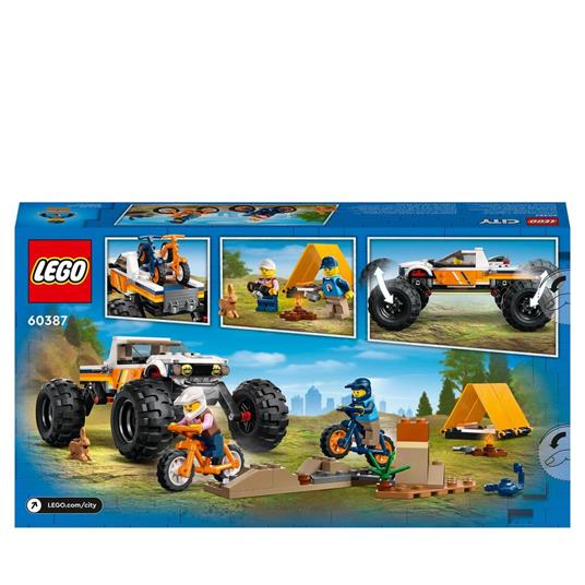 LEGO City 60387 Avventure sul Fuoristrada 4x4, Veicolo Giocattolo Stile  Monster Truck e 2 Mountain Bike, Giochi per Bambini - LEGO - City Great  Vehicles - Mezzi pesanti - Giocattoli | IBS