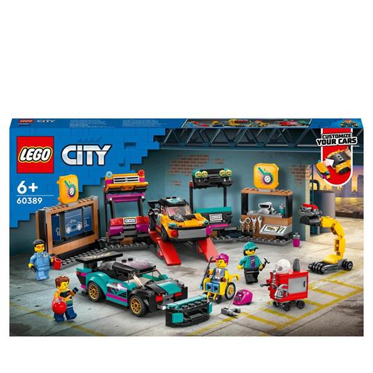 LEGO City 60389 Garage Auto Personalizzato con 2 Macchine Giocattolo  Personalizzabili, Officina e 4 Minifigure, Idea Regalo - LEGO - City Great  Vehicles - Automobili - Giocattoli | IBS