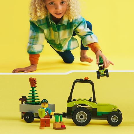 LEGO City 60390 Trattore del Parco con Rimorchio Giocattolo, Giochi per Bambini con Minifigure e Animali, Idea Regalo - 2