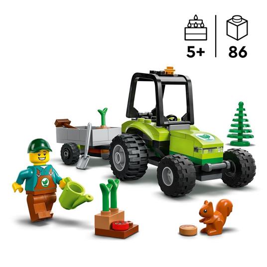 LEGO City 60390 Trattore del Parco con Rimorchio Giocattolo, Giochi per  Bambini con Minifigure e Animali, Idea Regalo - LEGO - City Great Vehicles  - Mezzi pesanti - Giocattoli | IBS