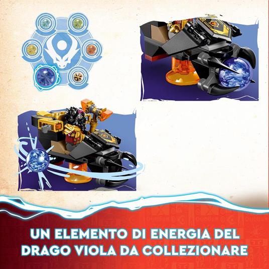 LEGO NINJAGO 71793 Dragone di Lava Transformer Heatwave, Serie Dragons Rising con Drago Giocattolo e Minifigure, Giochi Ninja - 6
