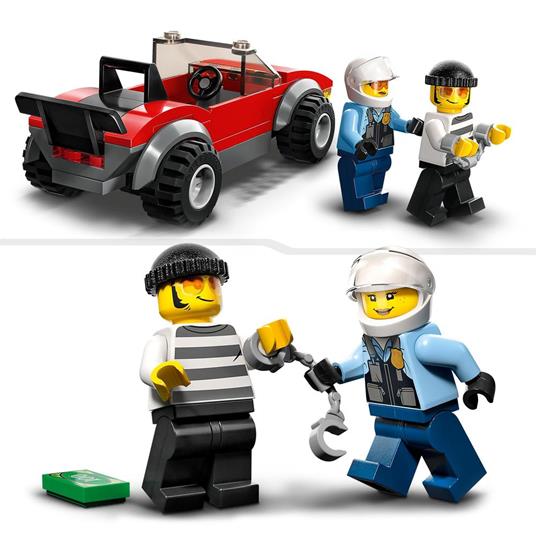 LEGO City 60392 Inseguimento sulla Moto della Polizia Giocattolo con Modelli di Auto e 2 Minifigure, Giochi per Bambini 5+ - 5