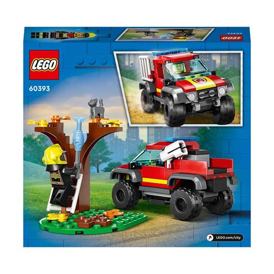 LEGO City Fire 60393 Soccorso sul Fuoristrada dei Pompieri, Camion  Giocattolo dei Vigili del Fuoco 4x4, Giochi per Bambini - LEGO - City Fire  - Mestieri - Giocattoli