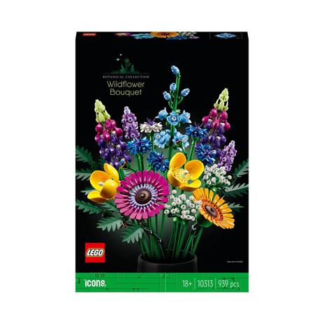 LEGO Icons 10313 Bouquet Fiori Selvatici Finti con Papaveri e Lavanda  Artificiali, Idea Regalo Adulti, Botanical Collection - LEGO - LEL Flowers  - Set mattoncini - Giocattoli