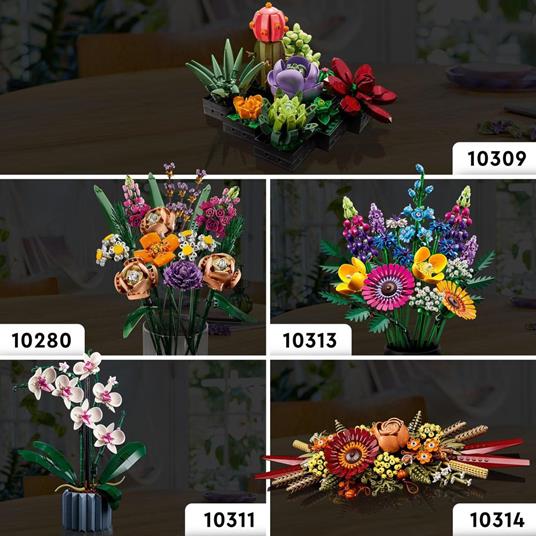 LEGO 10313 Icons Bouquet Fiori Selvatici Finti con Papaveri e Lavanda  Artificiali, Idee Regalo per Uomo o Donna, per Moglie o Marito, Botanical  Collection, Modellismo e Hobby Creativi per Adulti : 