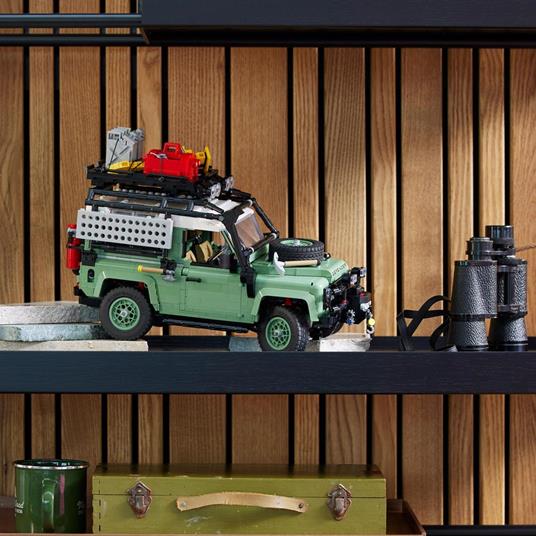 LEGO Icons 10317 land rover classic defender 90, modellismo per adulti, modellino di auto off-road 4×4 - 6