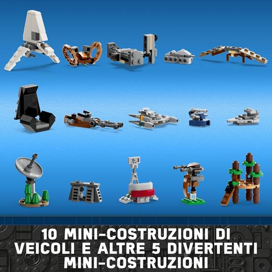 LEGO Star Wars 75366 Calendario dell'Avvento 2023, 24 Regali di Natale 9 Personaggi, 10 Veicoli Giocattolo e 5 Mini-Modelli - 4