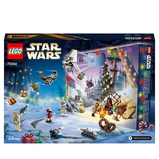 LEGO Star Wars 75366 Calendario dell'Avvento 2023, 24 Regali di Natale 9 Personaggi, 10 Veicoli Giocattolo e 5 Mini-Modelli - 8