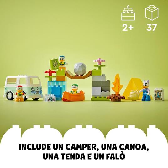 LEGO DUPLO Disney Topolino e i Suoi Amici 10997 Avventura in Campeggio con Camper Giocattolo e Paperina Giochi per Bambini 2+ - 4