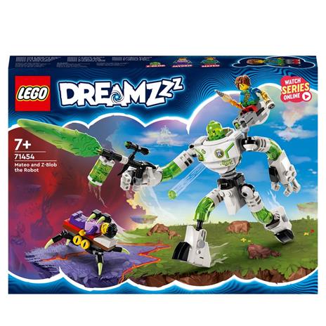 LEGO DREAMZzz 71454 Mateo e il Robot Z-Blob, Grande Robot Giocattolo con Minifigure di Jayden e Mateo, Basato sulla Serie TV