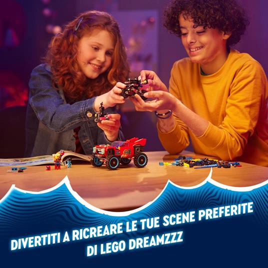 LEGO DREAMZzz 71458 Auto-Coccodrillo, Giocattolo 2in1 da Monster Truck a Macchina-Animale con Jayden e il Cacciatore Notturno - 6