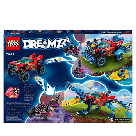 LEGO DREAMZzz 71458 Auto-Coccodrillo, Giocattolo 2in1 da Monster Truck a Macchina-Animale con Jayden e il Cacciatore Notturno - 8