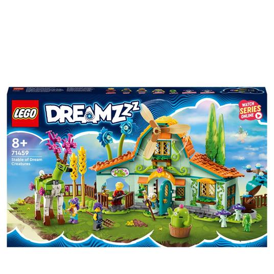 LEGO DREAMZzz 71459 Scuderia delle Creature dei Sogni, Fattoria Giocattolo con Cervo Costruibile in 2 Modi, Animali Fantastici