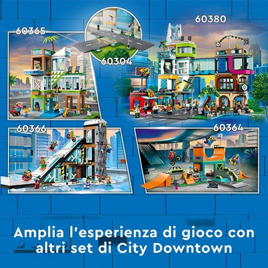 LEGO 60380 City Downtown, Modular Building Set, Casa Giocattolo Con Stanze  Combinabili, Negozio Di Giocattoli, Barbiere, Studio Blogging, Hotel,  Discoteca Sul Tetto E 14 Minifigure -  - Offerte E Coupon:  #BESLY!