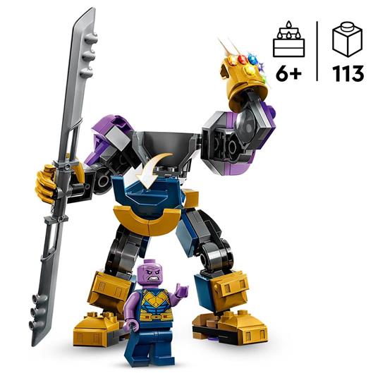 LEGO Marvel 76242 Armatura Mech Thanos, Set Action Figure Supereroe  Avengers con Guanto dell'Infinito, Giochi per Bambini - LEGO - Super Heroes  - TV & Movies - Giocattoli