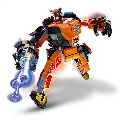 LEGO Marvel 76243 Armatura Mech Rocket, Action Figure Supereroe Guardiani della Galassia, Idea Regalo Avengers per Bambini - 4