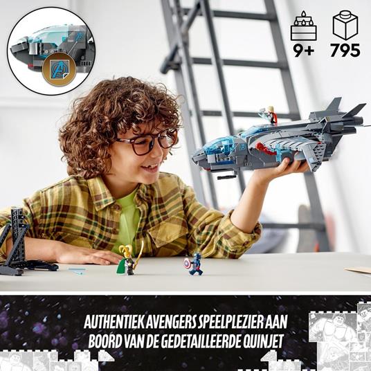 LEGO Marvel 76248 Il Quinjet degli Avengers, Astronave Giocattolo con le  Minifigure di Thor e Iron Man, Saga dell'Infinito - LEGO - Super Heroes -  TV & Movies - Giocattoli