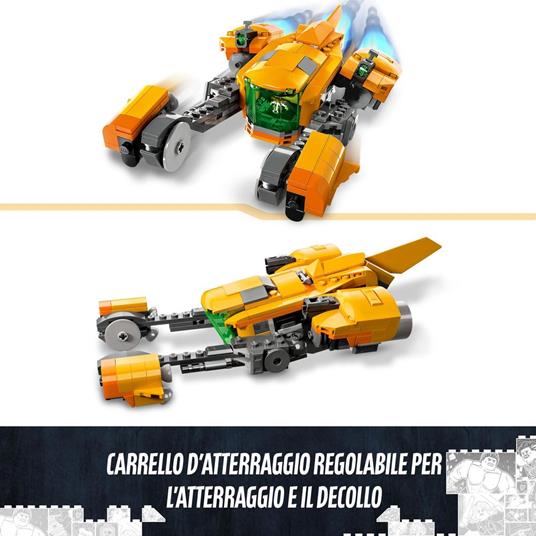 LEGO Marvel 76254 Astronave di Baby Rocket, Giocattolo da Costruire del Supereroe dei Guardiani della Galassia Volume 3 - 3