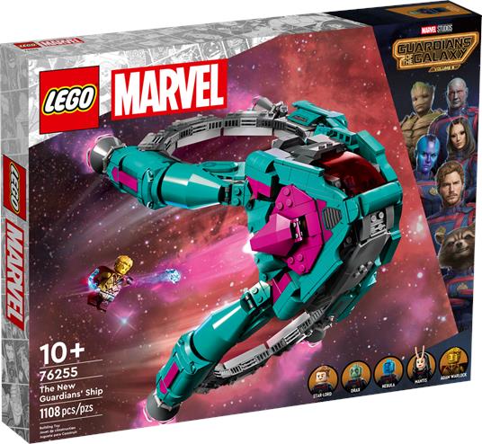 LEGO Marvel 76255 L’Astronave dei Nuovi Guardiani, Giocattolo da Costruire dei Guardiani della Galassia Vol 3 con Minifigure