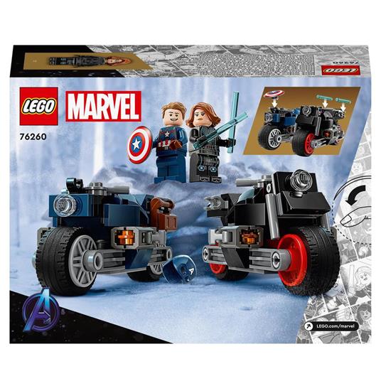 LEGO Marvel 76260 Motociclette di Black Widow e Captain America, Set Avengers Age of Ultron con 2 Supereroi e Moto Giocattolo - 8