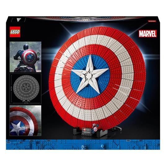 LEGO 76262 Marvel Scudo di Captain America, Kit di Costruzione Avengers con Minifigure, Targhetta Martello di Thor - 8