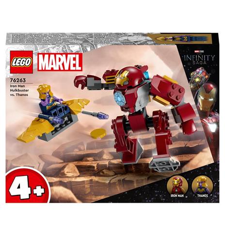 LEGO Marvel 76263 Iron Man Hulkbuster vs. Thanos Gioco per Bambini 4+ Anni Action Figure con Aereo Giocattolo e 2 Minifigure