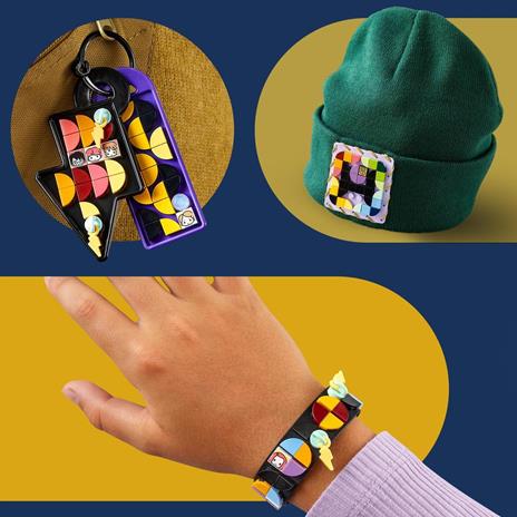 LEGO DOTS 41808 Pack Accessori Hogwarts, Kit Fai da Te Tema Harry Potter per Creare Braccialetti Toppa da Cucire e 2 Bag Tag - 5