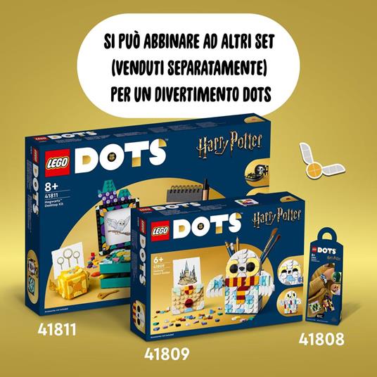 LEGO DOTS 41809 Portamatite di Edvige, Accessori da Scrivania di Harry Potter con Portapenne e Portablocco - 7